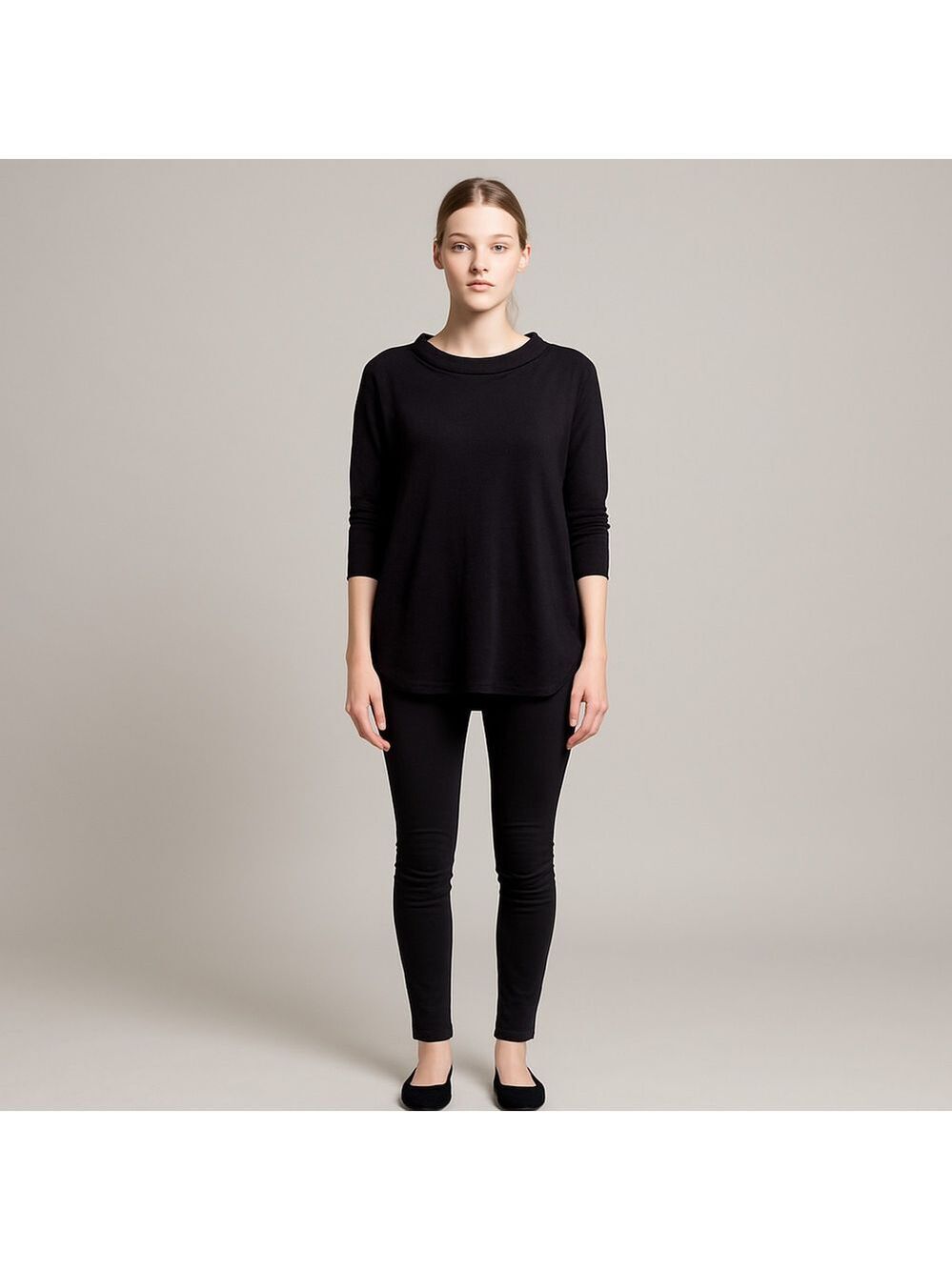 Express Black High Low Split Side Top Small